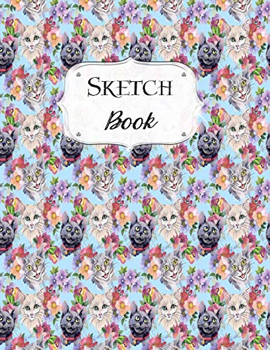 Sketch Book: Cat | Sketchbook | Scetchpad For Drawing Or Doodling | Notebook Pad For Creative Artists | #10 Floral Flowers Butterfly