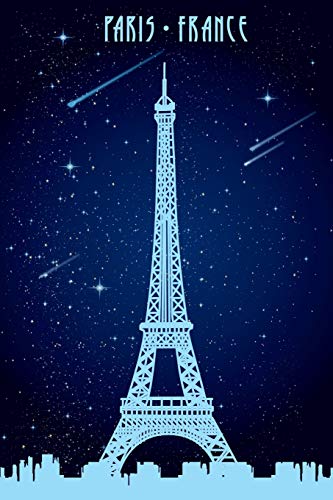 Paris France: Graph Paper Notebook, 6X9 Inch, 120 Pages
