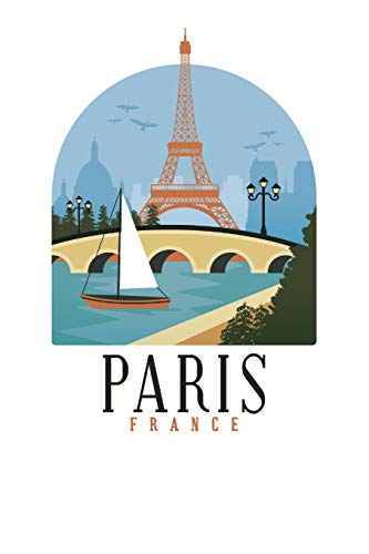 Paris France: Graph Paper Notebook, 6X9 Inch, 120 Pages - 9781073523719