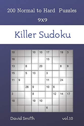Killer Sudoku - 200 Normal To Hard Puzzles 9X9 Vol.10