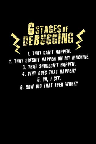 6 Stages Of Debugging: 120 Pages I 6X9 I Karo I Funny Salesperson, Agent & Montage Gifts
