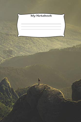 My Notebook: Mountain Wideviewed Themed - 100 Pages, Collegeruled Linepaper, 6X9