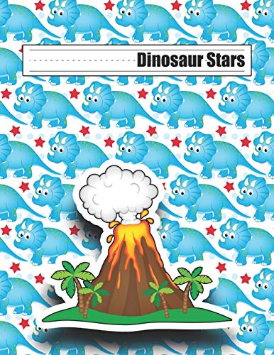 Dinosaur Stars: Grades K-2 With Picture Box Space And Dotted Midline Story Pages