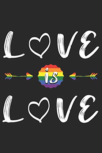Love Is Love: Kariertes Notizbuch F?r Lgbt Anh?nger | 6 X 9 Zoll, Ca. A5 |120 Seiten | Kariert | Lgbt-Motiv | Notizbuch F?r Schule Und Arbeit