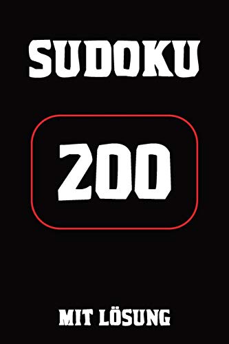 Sudoku 200 Mit L??Sung: 9X9,Puzzle R?tsel Heft,Mittel, 2 R?tsel Pro Seite (German Edition)