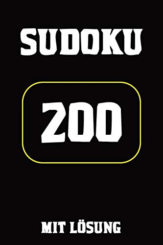 Sudoku 200 Mit L??Sung: Puzzle R?tsel Heft,Mittel, 2 R?tsel Pro Seite,9X9 (German Edition)
