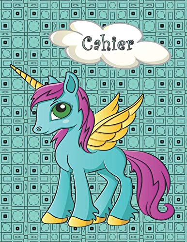 Cahier: Retour ? L'?cole, Rentr?e Scolaire - Cahier Quadrill? 5X5 Grand Format (A4), 120 Pages - Licorne (French Edition)