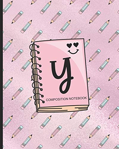 Composition Notebook Y: Monogrammed Initial Primary School Wide Ruled Interior Notebook