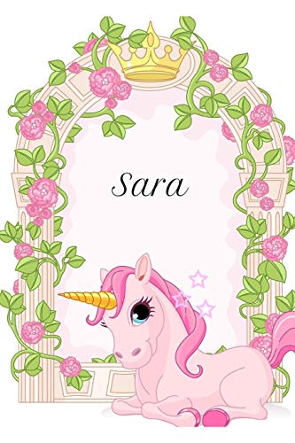 Sara: Diario De Unicornios Para Ni?as, Regalo Personalizado
