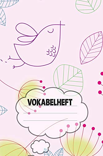 Vokabelheft: Softcover I Dickes Vokabelheft I A5 I 100 Seiten I Zweispaltig I Sprachen Lernen Und ?ben I Fremdsprachen Wie Englisch, Spanisch, ... Schulstart I Motiv: Rosa (German Edition)