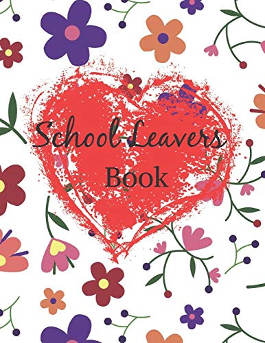 School Leavers Book: Autograph Memories Contact Details A4 120 Pages Purple Flowers
