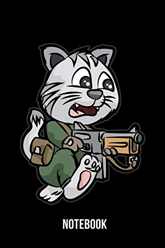Notebook: Cat With Tommy Gun