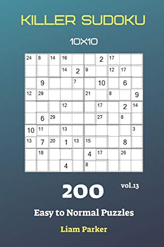 Killer Sudoku - 200 Easy To Normal Puzzles 10X10 Vol.13