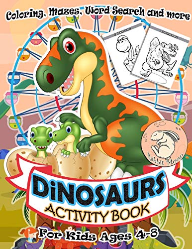 Dinosaurs Activity Book Fur Kids Ages 4-8: A Fun Kid Workbook Game Fur Learning, Coloring, Mazes, Word Search And More ! Activity Book Dinosaurs - 9781086594379