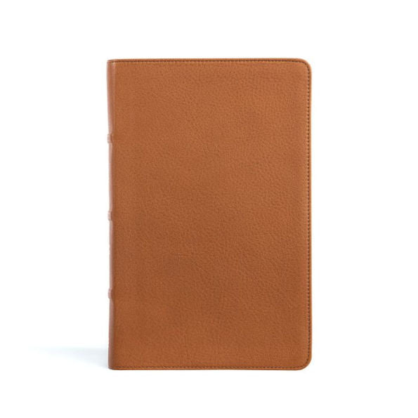 Csb Single-Column Personal Size Bible, Saddle Genuine Leather, Black Letter, Presentation Page, Full-Color Maps, Easy-To-Read Bible Serif Type