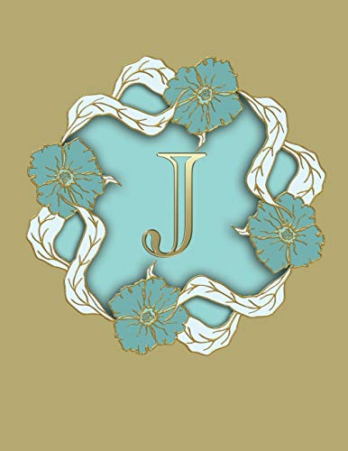 J: 100 Pages 8.5" X 11" Monogram Notebook College Ruled Line Paper