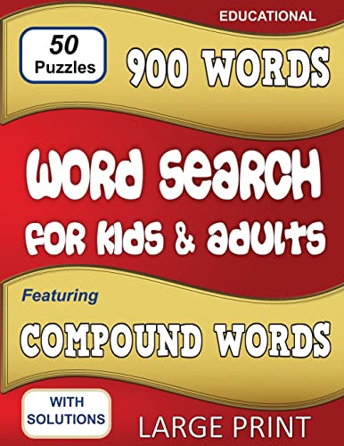 Word Search For Kids & Adults : Featuring Compound Words