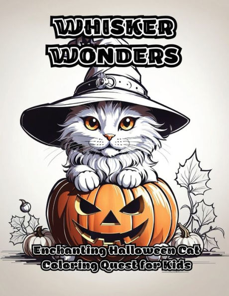 Whisker Wonders: Enchanting Halloween Cat Coloring Quest for Kids