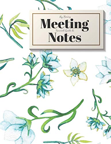 My Boring Meeting Survival Guide And Notes: 8.5X11 Meeting Notebook And Puzzle Book - 9781088498842