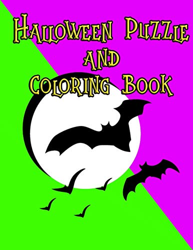 Halloween Puzzle And Coloring Book: Crosswords, Sudoku, Word Searches And Coloring Pages