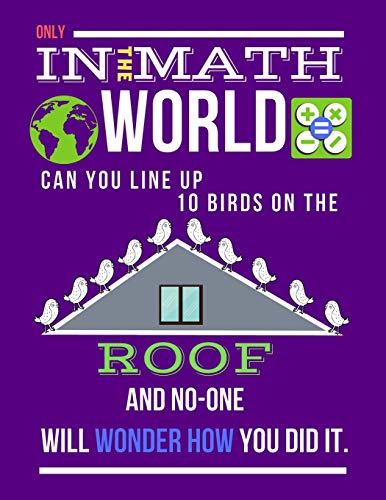 Only In The Math World Can You Line Up 10 Birds On The Roof: Large Size Square Grid Coordinate And Quadrille Paper. Great For School, Students, ... With Birds On Roof On Pink Design Cover.