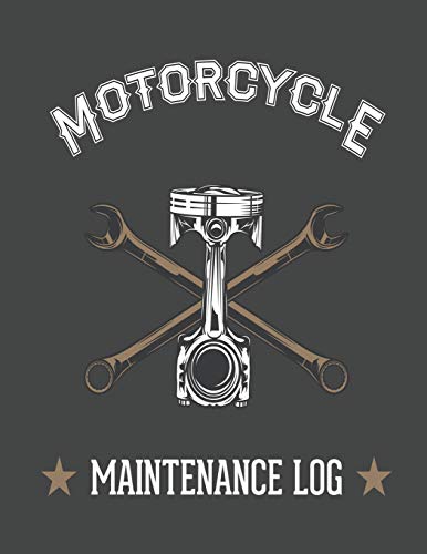 Piston And Wrench Motorcycle Maintenance Log
