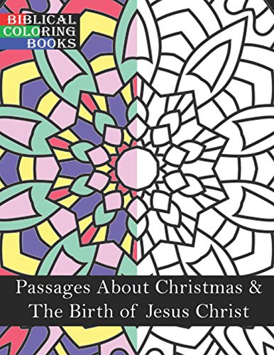 Passages About Christmas & The Birth Of Jesus Christ: A Christian Bible Study Coloring Book