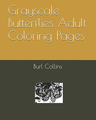 Grayscale Butterflies Adult Coloring Pages