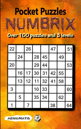 Pocket Puzzles Numbrix: 3 Levels: Easy, Medium And Hard