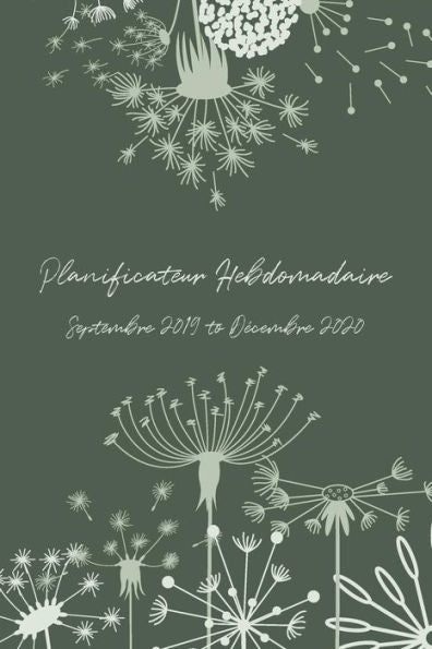 Planificateur Hebdomadaire Septembre 2019 - Décembre 2020: Calendrier 16 Mois Organisateur (French Edition)