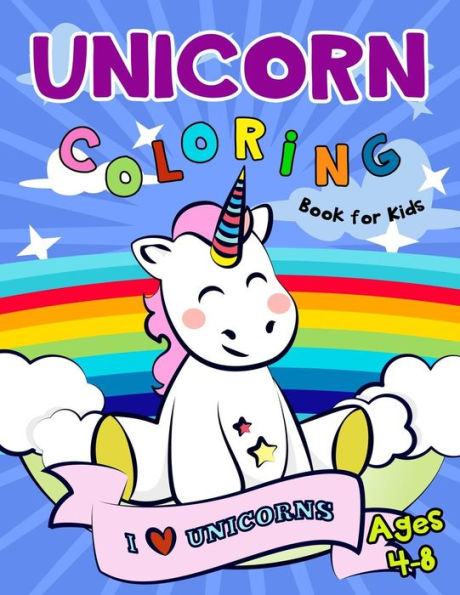 Unicorn Coloring Book For Kids Ages 4-8 - 9781095519899