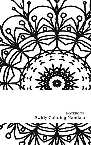 Notebook Swirly Coloring Mandala: 3X3 Rectangles Writing Spots