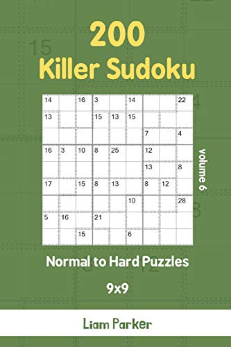 Killer Sudoku - 200 Normal To Hard Puzzles 9X9 Vol.6