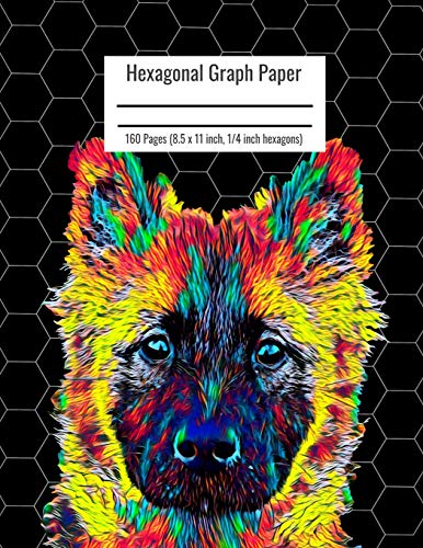Hexagonal Graph Paper: Organic Chemistry & Biochemistry Notebook, Vibrant Eurasier Dog Cover, 160 Pages (8.5 X 11 Inch, 1/4 Inch Hexagons)