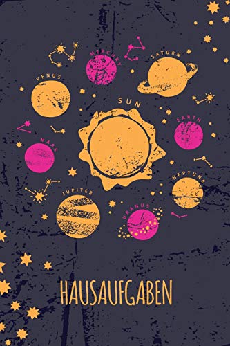 Hausaufgaben: Heft Mit Stylischen Weltraum Galaxie Motiv Im Scandi Chic (German Edition)