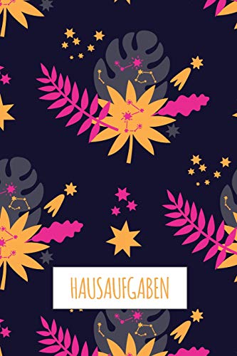 Hausaufgaben: Heft Mit Stylischen Scandi-Greenery-Motiv (German Edition)