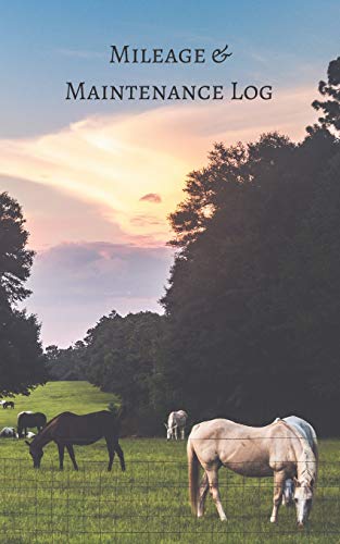 Mileage & Maintenance Log: Horse Theme