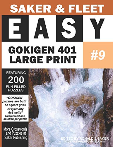 Easy Gokigen 401 Puzzles: Large Print Nine Of Ten Puzzle Books - Fun Filled To Pass The Time Away