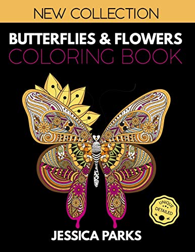 Butterflies And Flowers Coloring Book: Stress Relieving Butterfly And Flower Designs For Anger Release, Relaxation And Meditation, For Girls, Kids Teens And Adults (Adult Coloring Books By Brh Ou) - 9781099590665