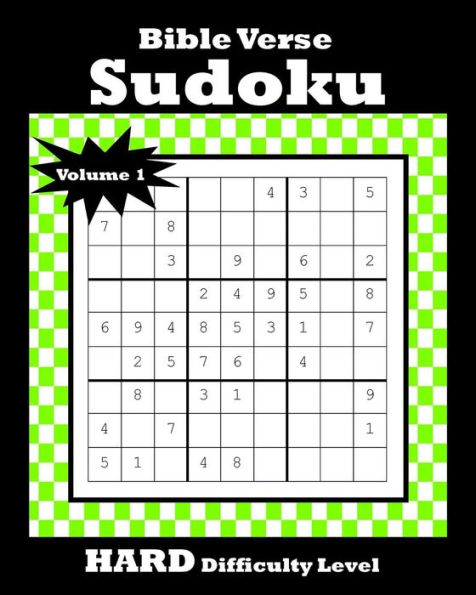 Bible Verse Sudoku: 120 Puzzles With Hard Difficulty Level | Bible Verse Included on Each Page (Bible Verse Hard)