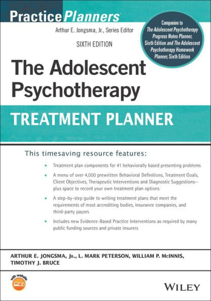 The Adolescent Psychotherapy Treatment Planner (Practiceplanners)