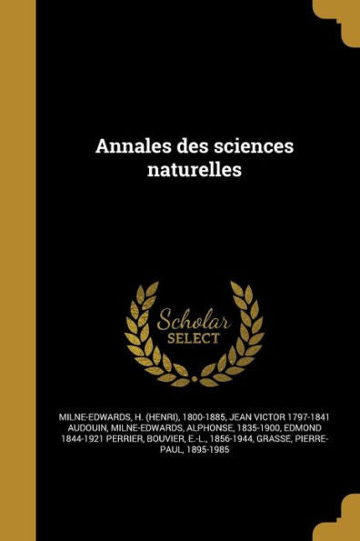 Annales Des Sciences Naturelles (French Edition)