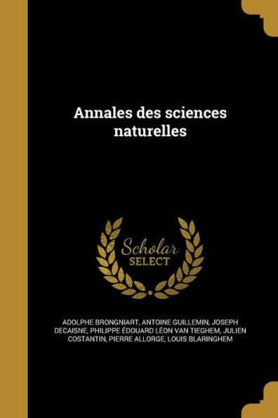 Annales Des Sciences Naturelles (French Edition)