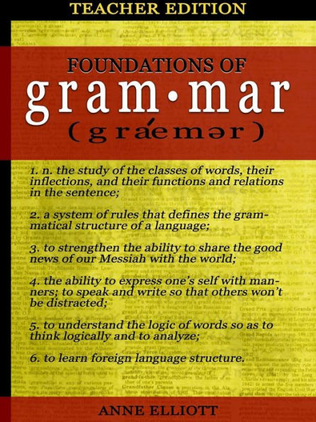 Foundations Of Grammar: Teacher's Guide