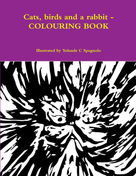 Cats, Birds And A Rabbit - Colouring Book