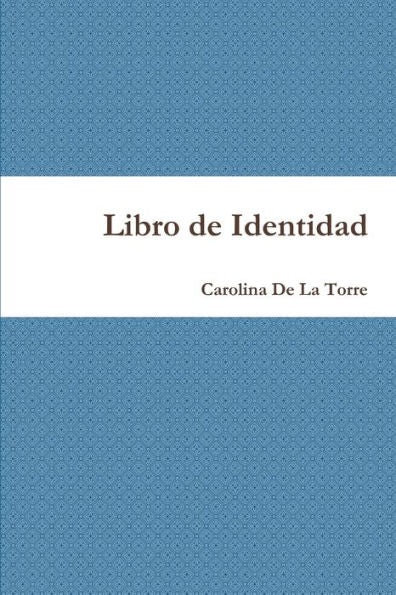 Libro De Identidad (Spanish Edition)
