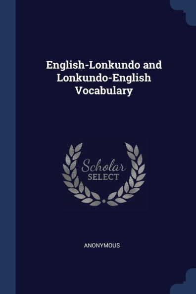 English-Lonkundo And Lonkundo-English Vocabulary