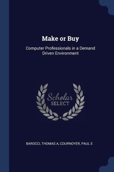 Make Or Buy: Computer Professionals In A Demand Driven Environment