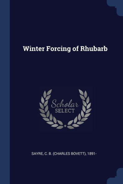 Winter Forcing Of Rhubarb