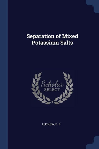 Separation Of Mixed Potassium Salts